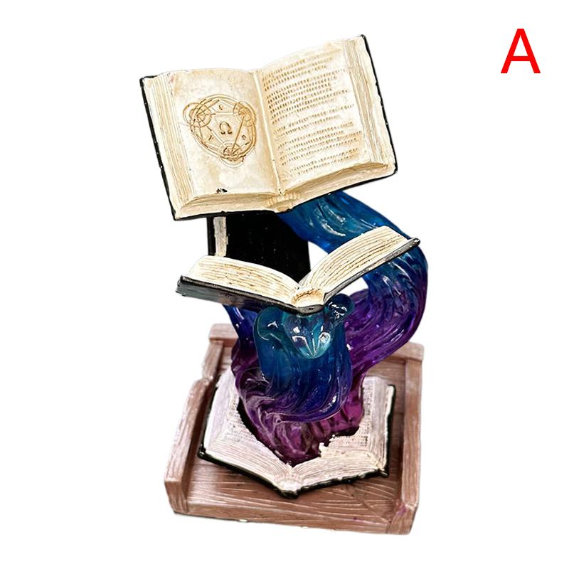 Bände der Magie Würfelturm Magie Würfelablage Große Buchornamente Große Gartenzwergskulptur Statue Dekoration Für Spiel D&D Rpg