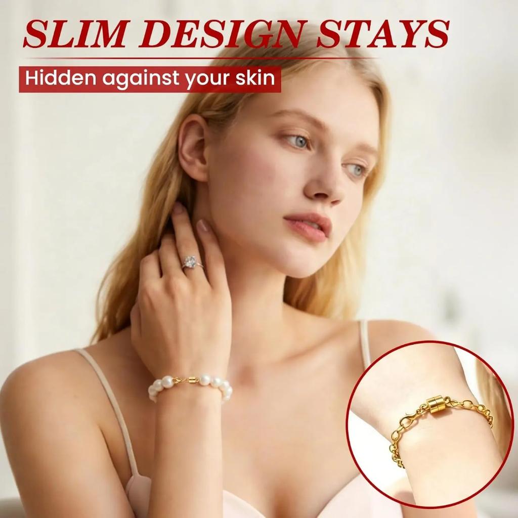 20PCS Gold & Silver Magnetic Clasps for Necklaces & Bracelets, Jewelry Closures by Buelkmag