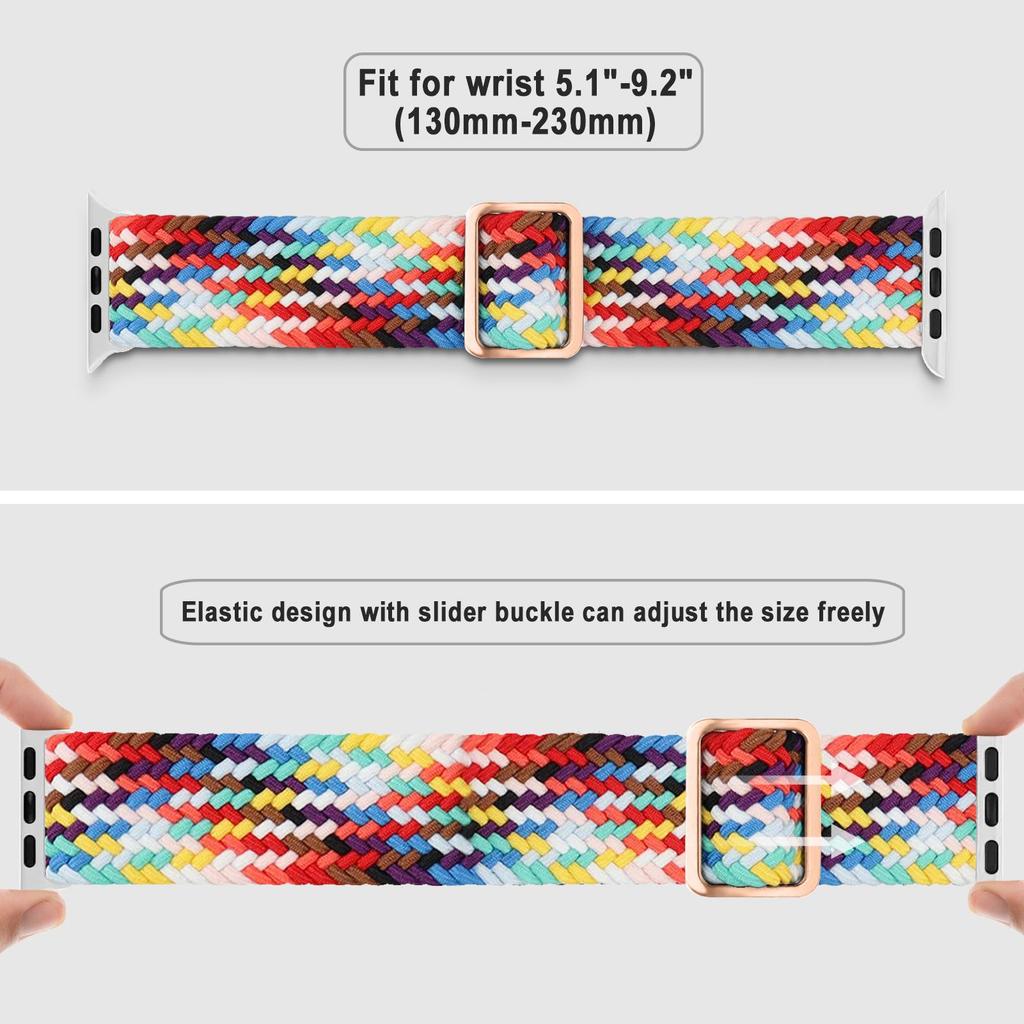 Nylon Woven Apple Watch Band for Apple Watch S9/8/7/SE/6/5/4/3