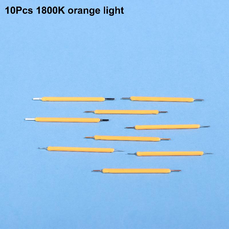 10pcs Silicone Edison Bulb LED Filament Lamp Parts 38mm DC3V LED Bead Incandescent Light Accessor Diode For Holiday Lighting DIY