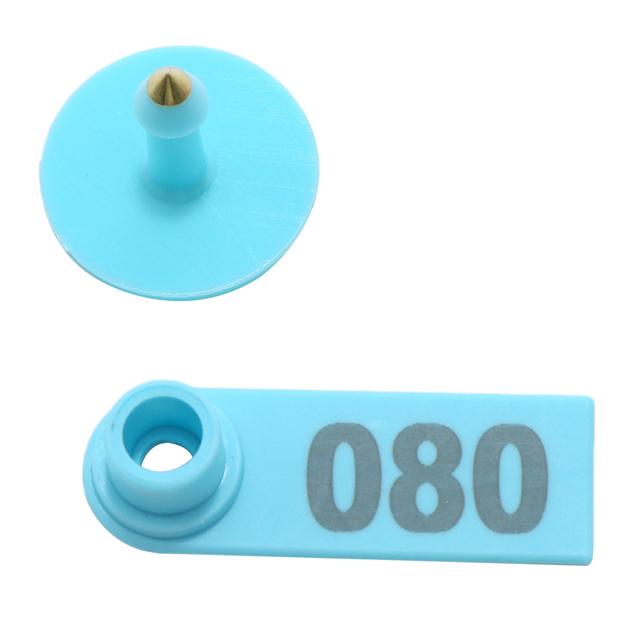 100 Stück Schweine Rinder Ohrmarken Schafe Ziegen Markierungs-Ohrringe Laserbedruckte Nummern Informationstafel Nutztiere Identifikationskarte