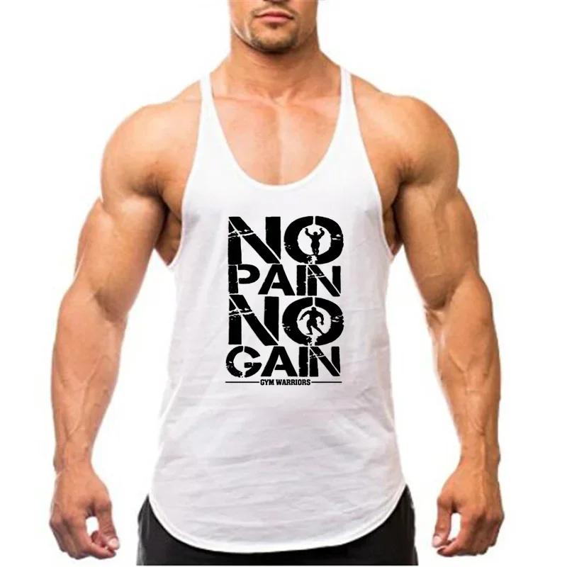 Muscleguys Running Vests Mens Bodybuilding Stringer Tank Tops Gym Clothing Cotton Sleeveless Shirt Summer Sports Singlets Workout Tanktop