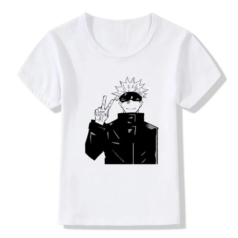 T-shirt Enfant Anime Jujutsu Kaisen Impression Cartoon Drôle T-shirt Garçon Été Manches Courtes Vêtements Bébés Filles Hauts Enfants,HKP5469