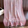 High-End Imitation Cashmere Jacquard Craft Scarf Shawl Autumn And Winter Ethnic Style Cashew Flower Warm Outside Women