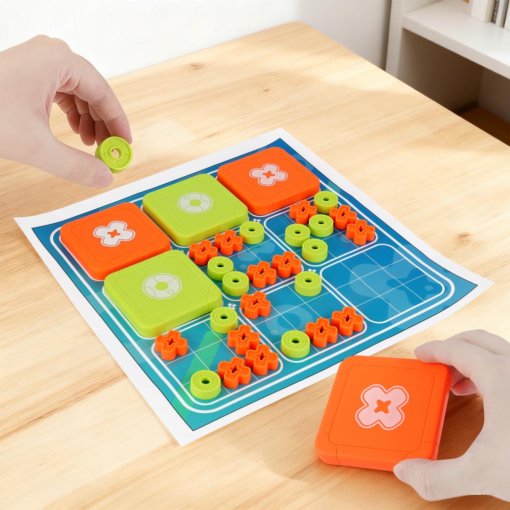 Tic Tac Toe Bolt Game, Original Family Party Board Games, Portable Travel Games for Car Ride, Toys Gift Idea for Kids & Adults