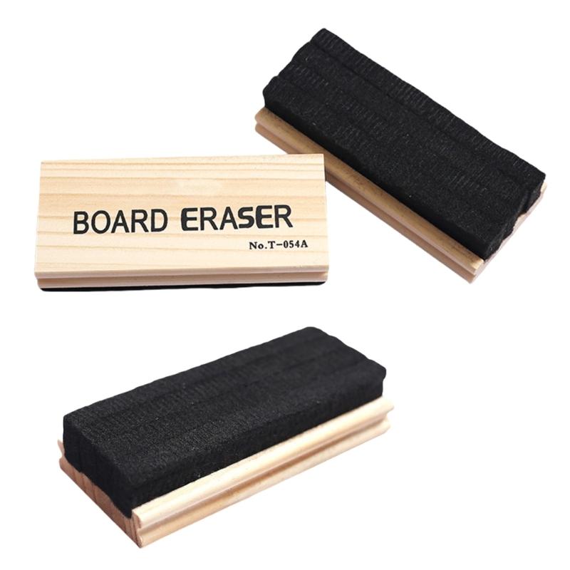 

3Pcs Wood Chalkboard Erasers Wool Felt Eraser Dustless Blackboard Eraser Chalks Eraser for Teacher Kid School Office 1