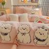 Winter Plush Velvet Bedding Set: Flannel Fleece Sheets & Teddy Duvet Cover