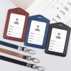 Card Holder Office Business Credit Card Holder With Neck Lanyard Badge Card Case Name ID Card Cover