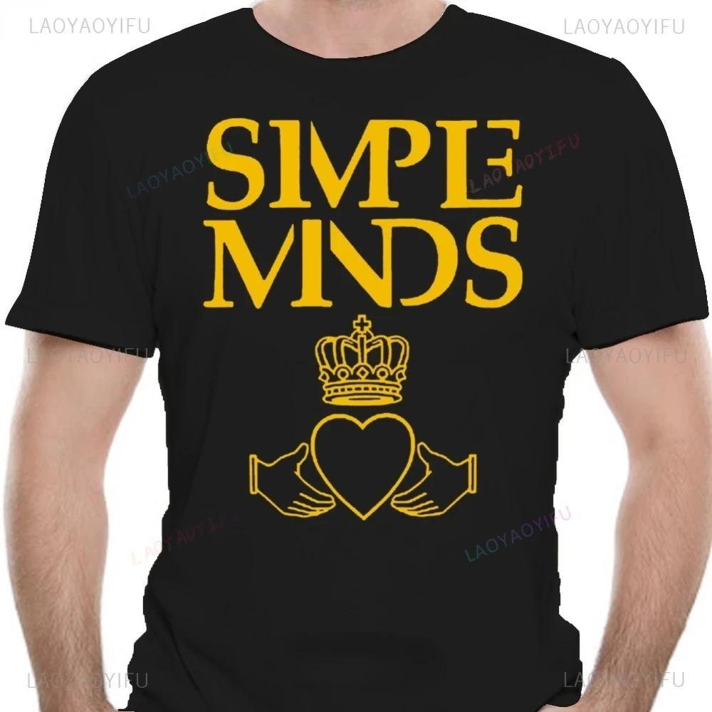 

SIMPLE MINDS Графические футболки рок-группы Летняя мода Забавный принт Хлопковая футболка Винтажная Крутая Женская Мужская Уличная одежда Camisetas S