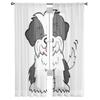 Corte de Cachorro Shih Tzu Cortina Transparente Aislada Para Sala de Estar Dormitorio Cortinas de Voile Para Ventana Cortinas de Organza Cortinas de Tul para Fiesta