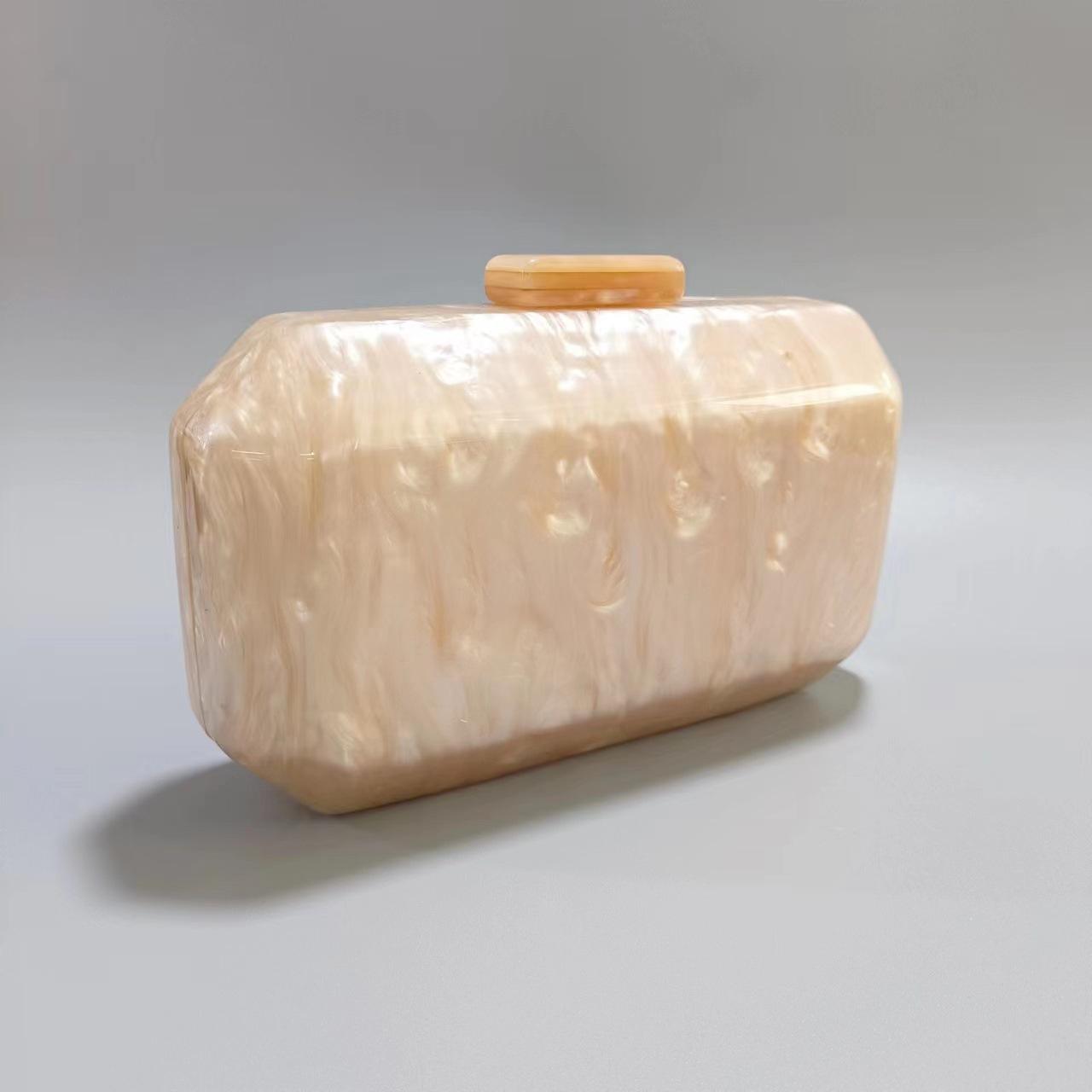 

Shoulder Evening Bag Crossbody Marble Acrylic Fashion Small Square Beach Summer New Women Golden Handbag Purses Luxury Designer 23x10.5x7cm абрикосовый