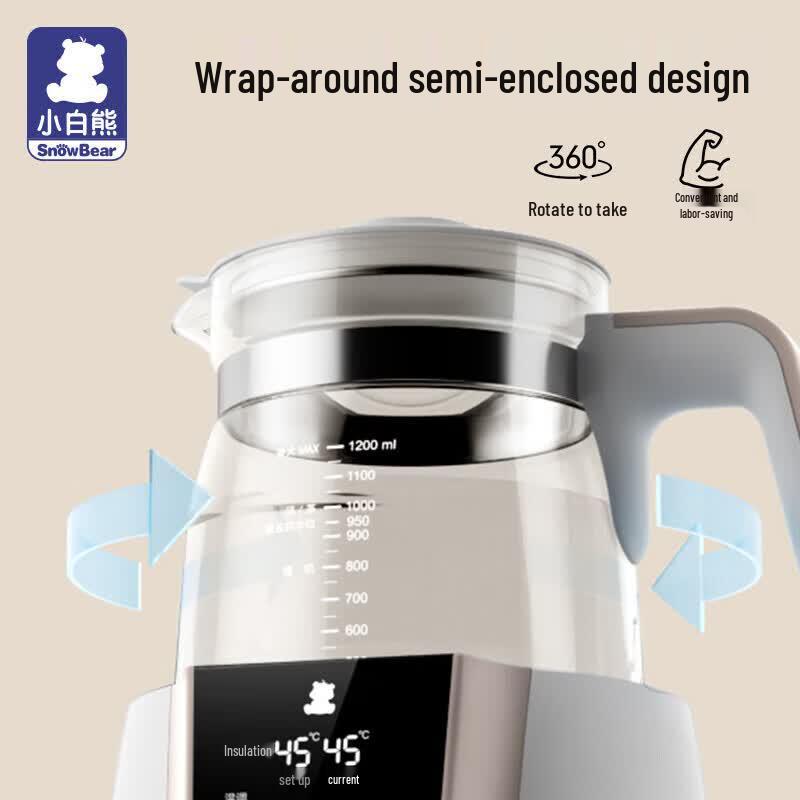 SnowBear Smart Temperature Baby Kettle with Dechlorination, 1.2L CN plug (adapter included)