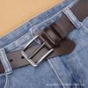 Men's High-end Leather Belt with Pin Buckle for Casual Wear, Trendy and Versatile for Young Men and Students - Korean Style