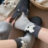 3D Cat Printed Casual Socks for Couples; Mid-Tube Design with Soft Comfort and Sweat Absorption Features for Men and Women.