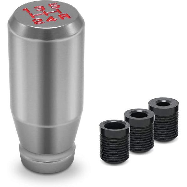 Racing JDM Type-R Style 5 Speed Manual Universal Gear Shift Knobs Adapters Included Fit Compatible With Mazda Tacoma STi Nismo 2004 Honda Accord