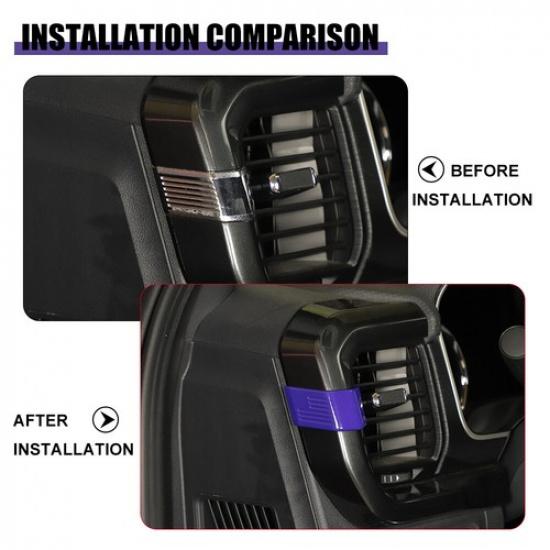 Center Console Side Air Vent Outlet Cover fit Decor For Ford F150 + Purple