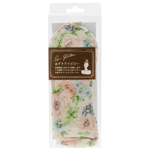 Koji Company Eye Mask, Azuki Bean Eye Pillow, Hot, Floral Print, Botanical Flower, Made In Japan, 187457
