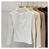 Thickened Semi-turtleneck German Velvet Base Shirt for Women Autumn-winter Style Warm with A Long-sleeved T-shirt Student Top
