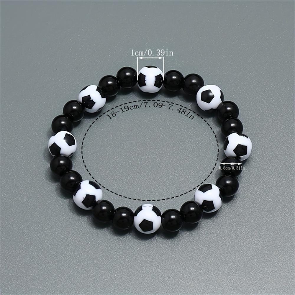 Football Bracelets Soccer Football Beaded Bracelet Adjustable Beads Bangle Wrap Kids Men Sport Friendship Jewelry Gift