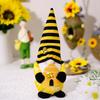 Playful Bumblebee Plush Gnome With Sunflowers And Honeycomb For Unique Home Decor Touch