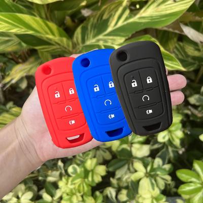 4 Tasten Klappschlüsselhülle Silikonabdeckung Schale für Chevrolet Camaro Cruze Equinox Malibu Sonic Spark Volt Schlüsselanhänger Zubehör