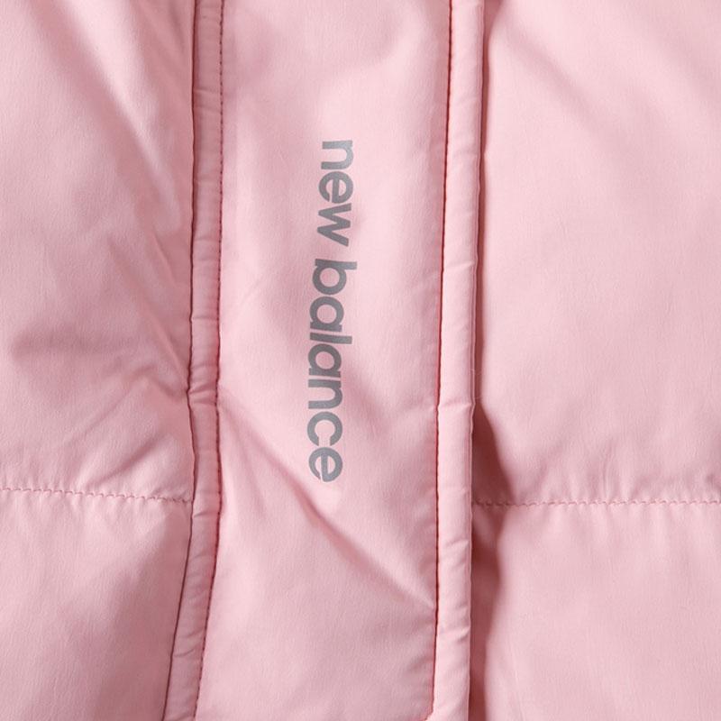 New Balance Down Jackets Women's Pink Hooded Thickened Quilted Down Jacket NCNP94S062-PK