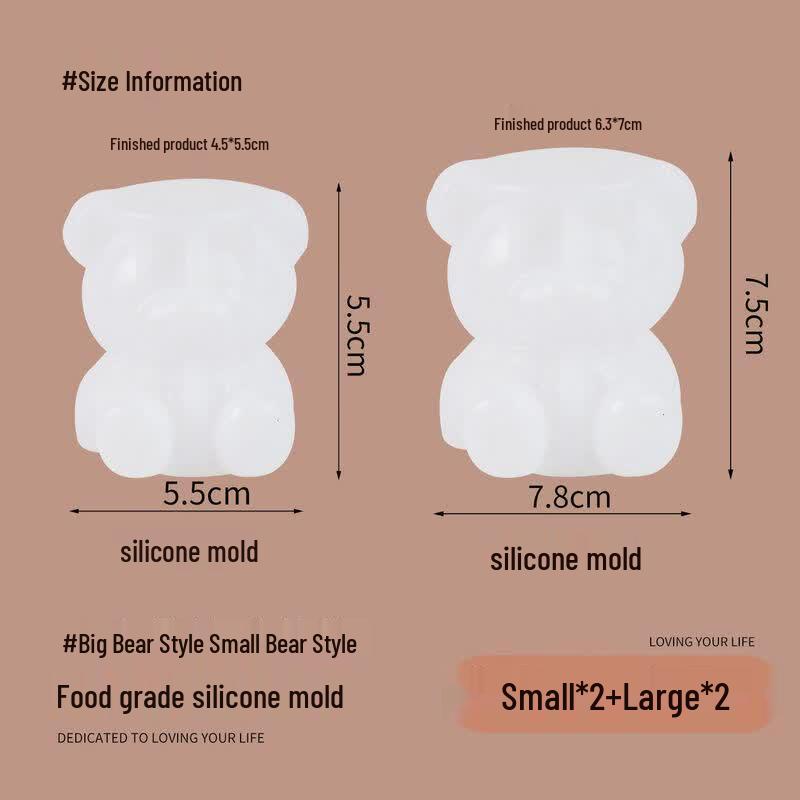 Silicone Bear Ice Cube Mold