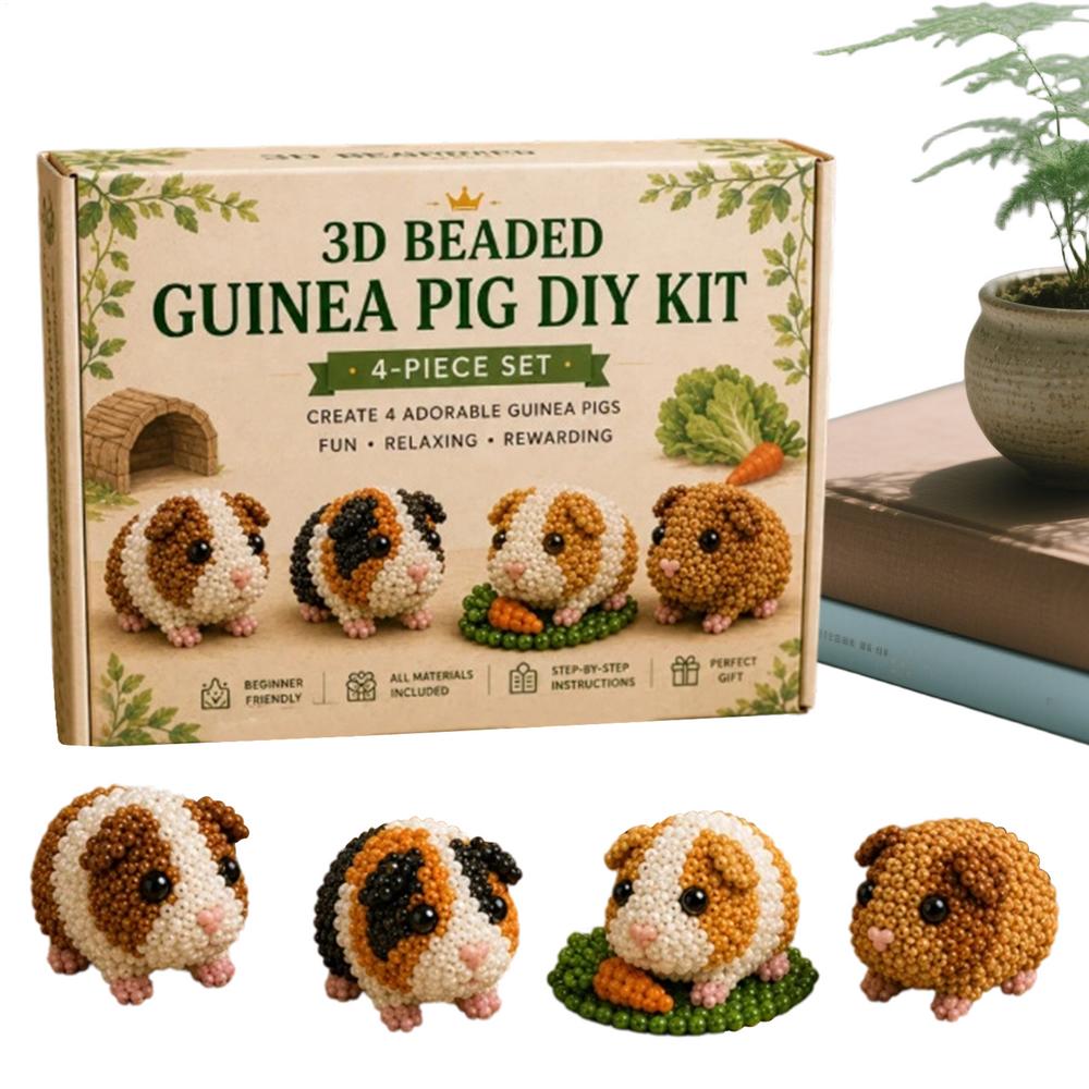 Beaded Animals Handmade Tiny Colorful Cute Toy Set Tiny 3D Beaded Animal Kit For Home House Office Classroom Bedroom Living Room