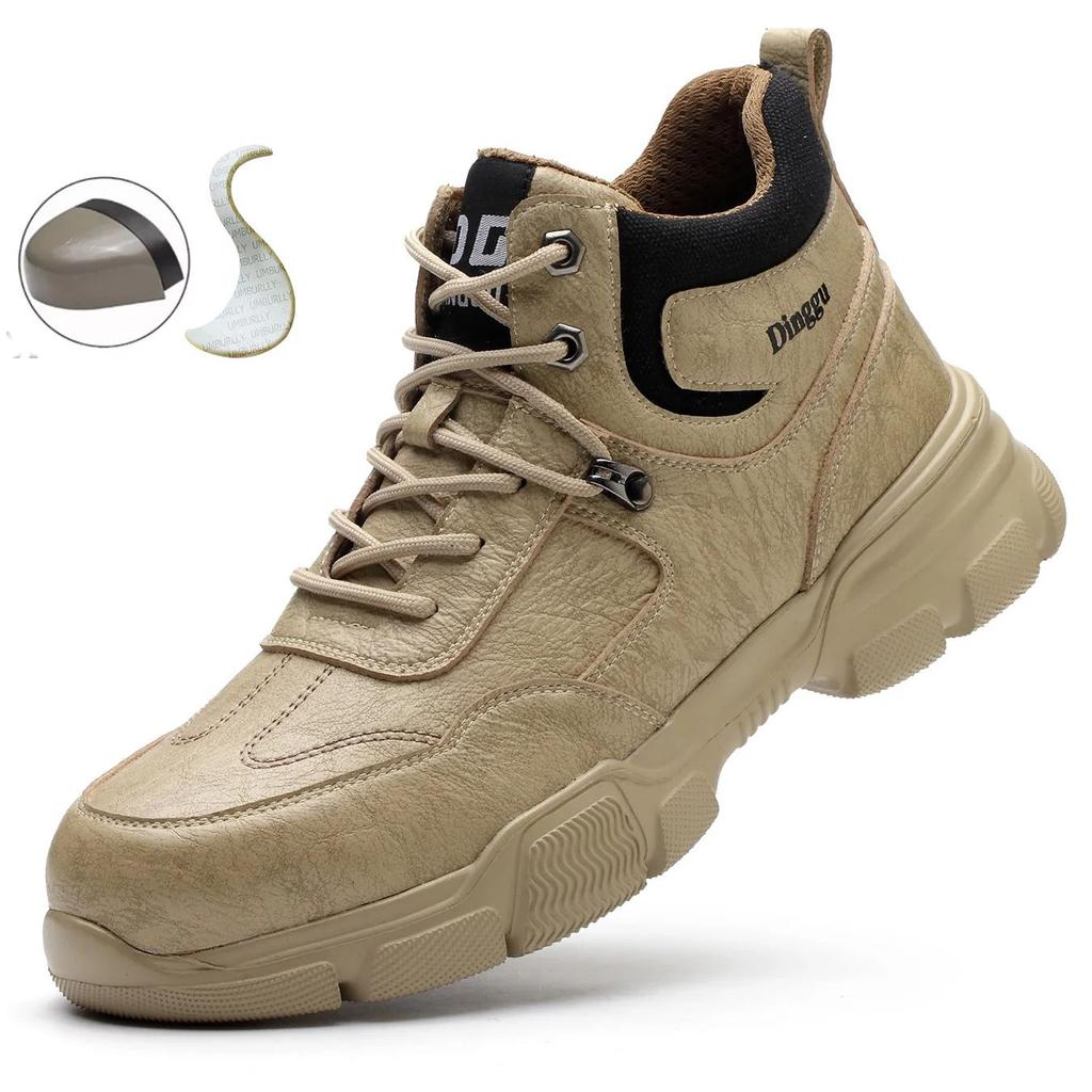 Work Boots Indestructible Safety Shoes Men Steel Toe Shoes Puncture-Proof Sneakers Men Non Slip Work Shoes Male Tactical Boots