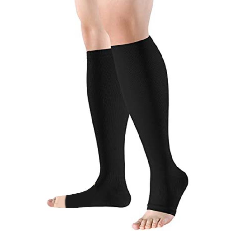 Knee  High Open Toe Compression Stockings Open Toe Knee High Compression Socks 4XL