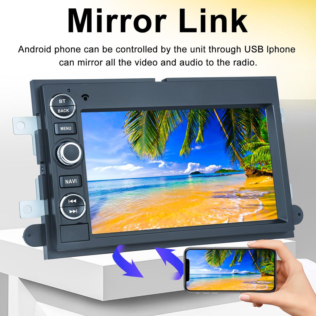2 Din Android 13 Auto-Multimedia-Player Für Ford F150 F250 F350 Escape Explorer Edge E150 Stereo Mustang Navi GPS Carplay