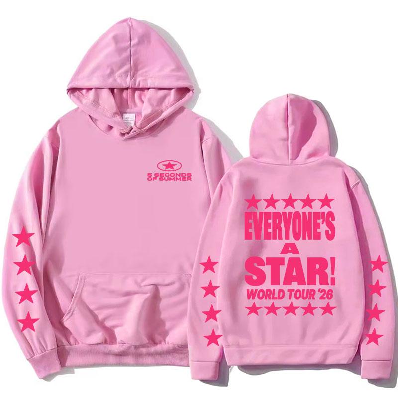 5 Seconds of Summer 5SOS Hanorace Toată Lumea E o Stea Turul Mondial 2026 Bluză cu Imprimeu Grafic Merch Mânecă Lungă Topuri Casual Femei