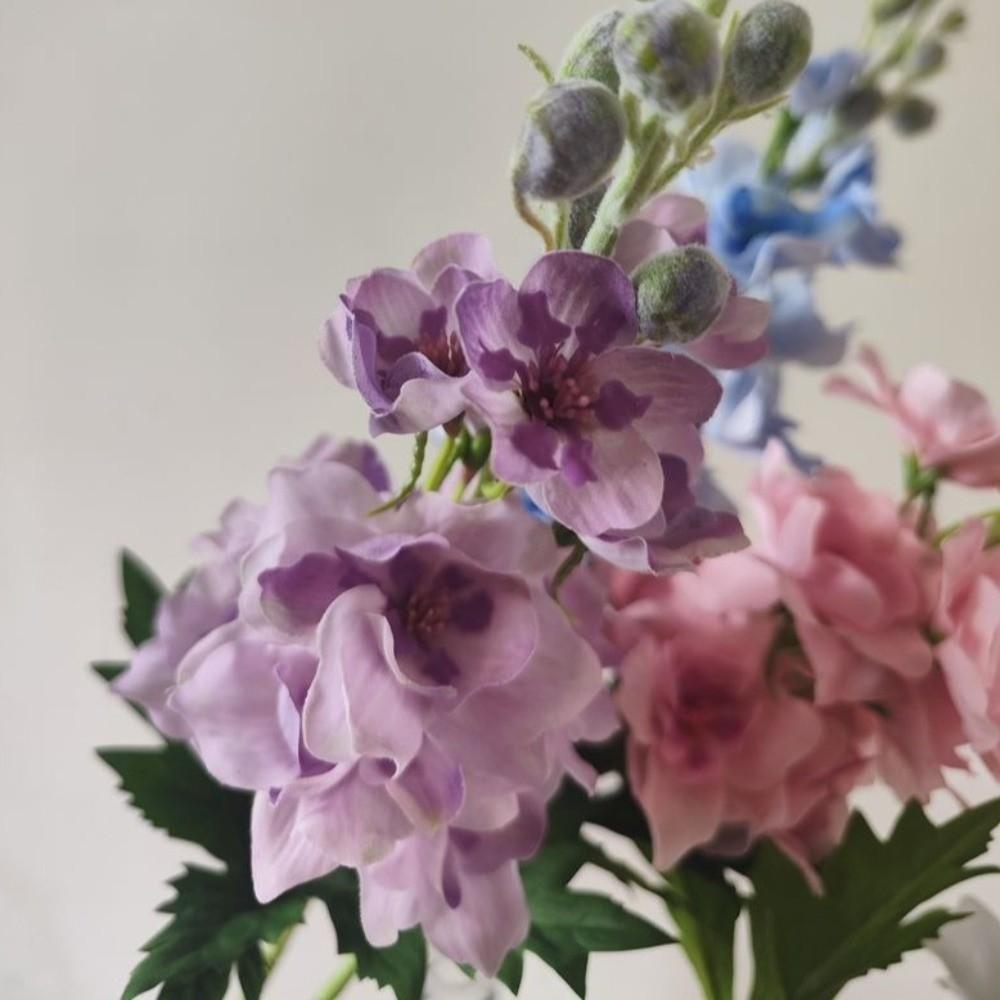Lifelike Delphinium Stem Moisturizing Simulation Flower Artificial Delphinium Flower  Family Party