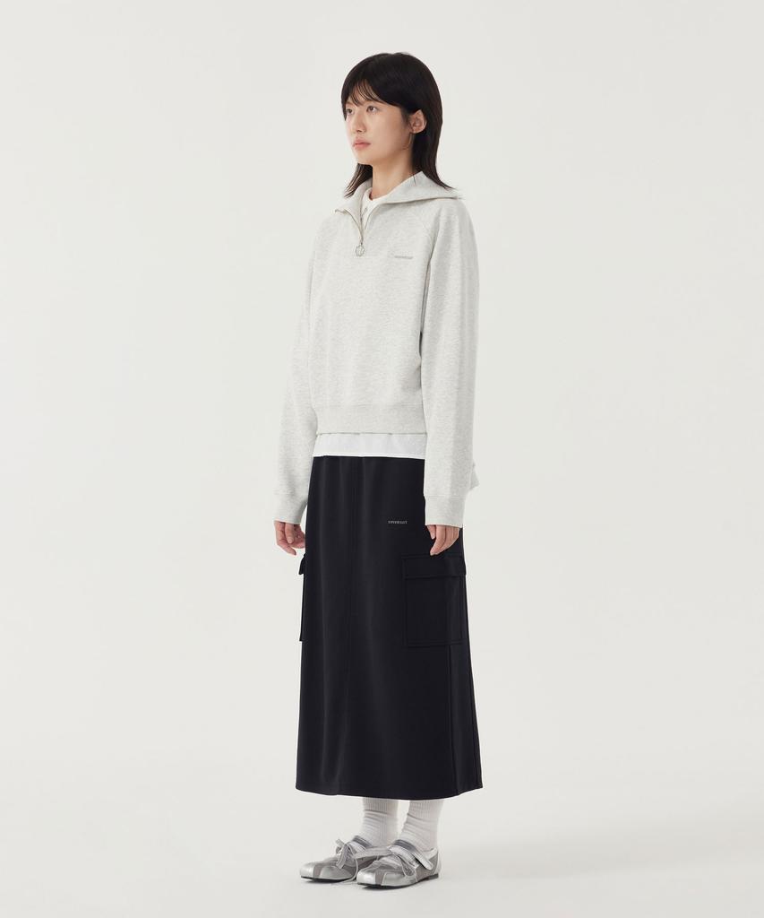 Covernat Woman Sweat Cargo Skirt Black