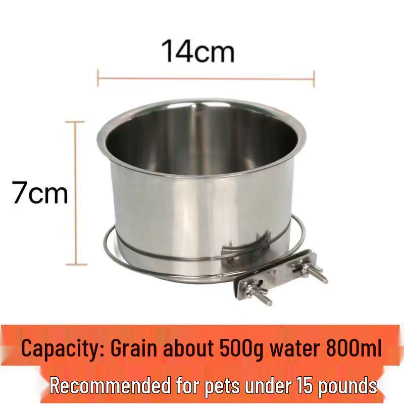 

Подвесная миска из нержавеющей стали для кормления собак и кошек 12cm Single Bowl No Stand