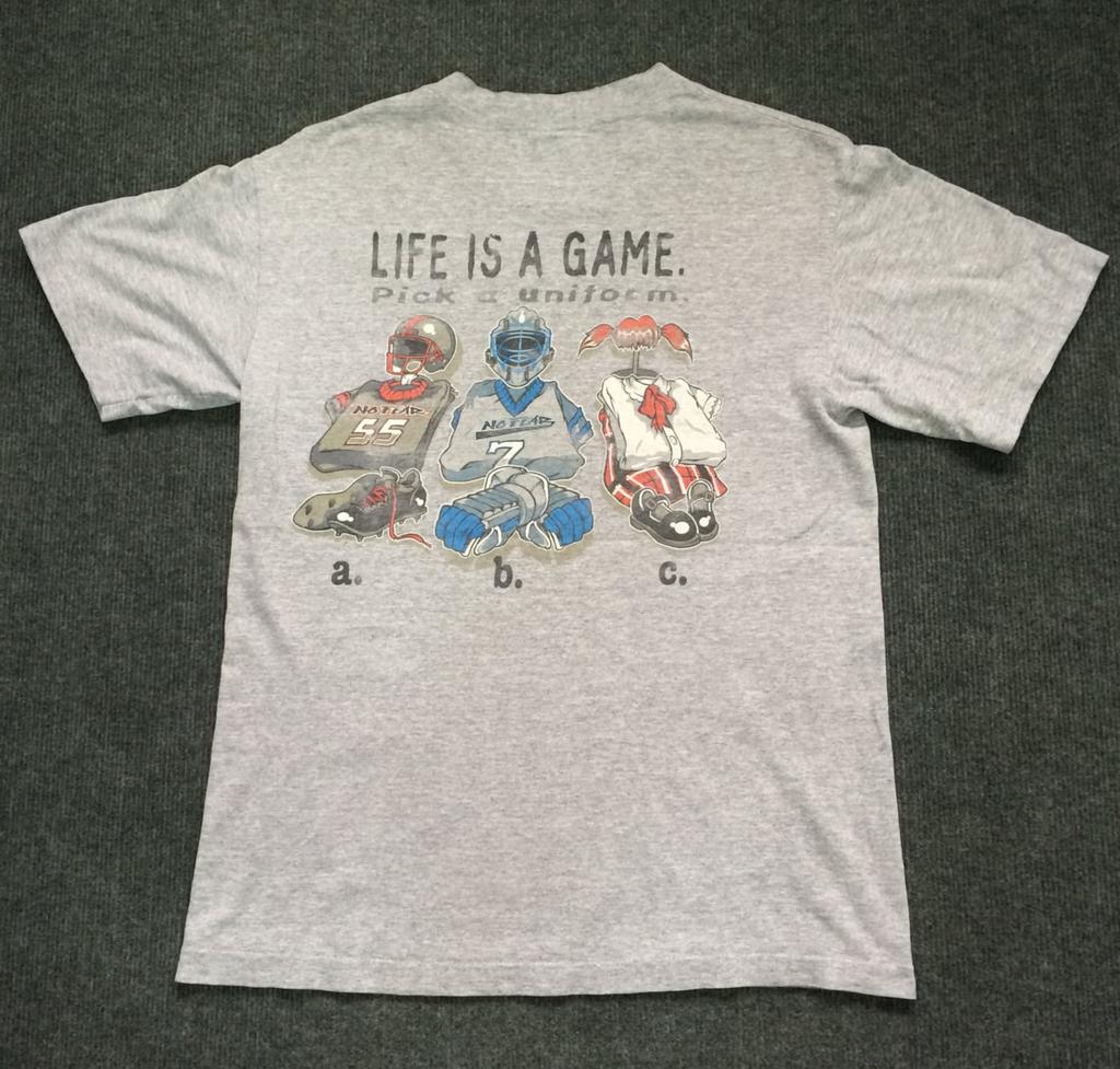 Vintage No Fear Life Is A Games Rare 90s 80s T shirt