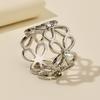 Hollow Flower Scarf Ring Stylish Rhinestone Scarf Slide Ring Elegant Silk Scarf Ring for Women Shirts Shawls Neckerchiefs