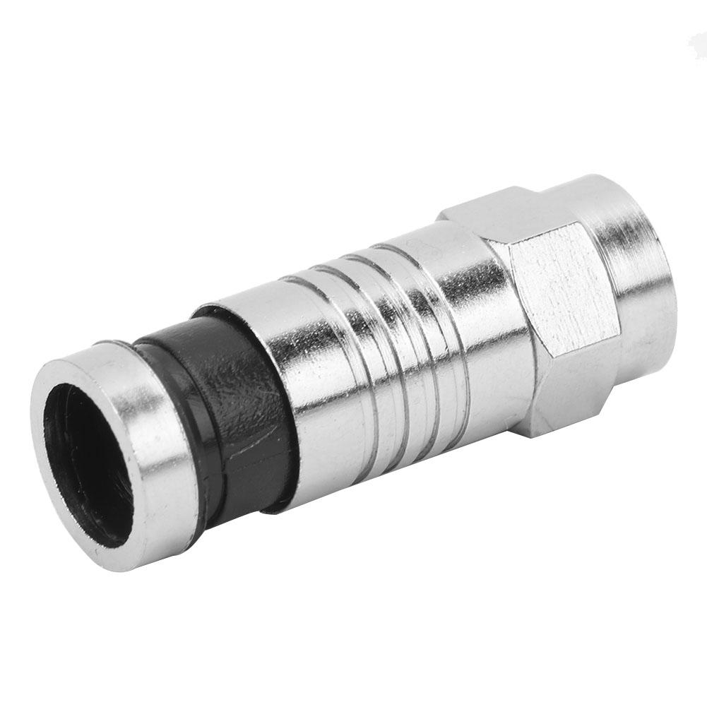 10 Pcs RG6 UK Squeezed Type F Connector F Cable Antenna Video Satellite Adaptor (F 007)