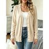 Women S Mid Length Long Sleeve Knit Cardigan Single Breasted Daily Outerwear