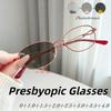 Photochromic Stylish Oval Metal Frame Presbyopia Glasses Anti Blue Light Reading Eyeglasses for Women 1.0 To 4.0 Diopters