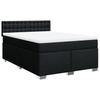 Vidaxl Continental Bed With Mattress, Black, Fabric 140X200 Cm