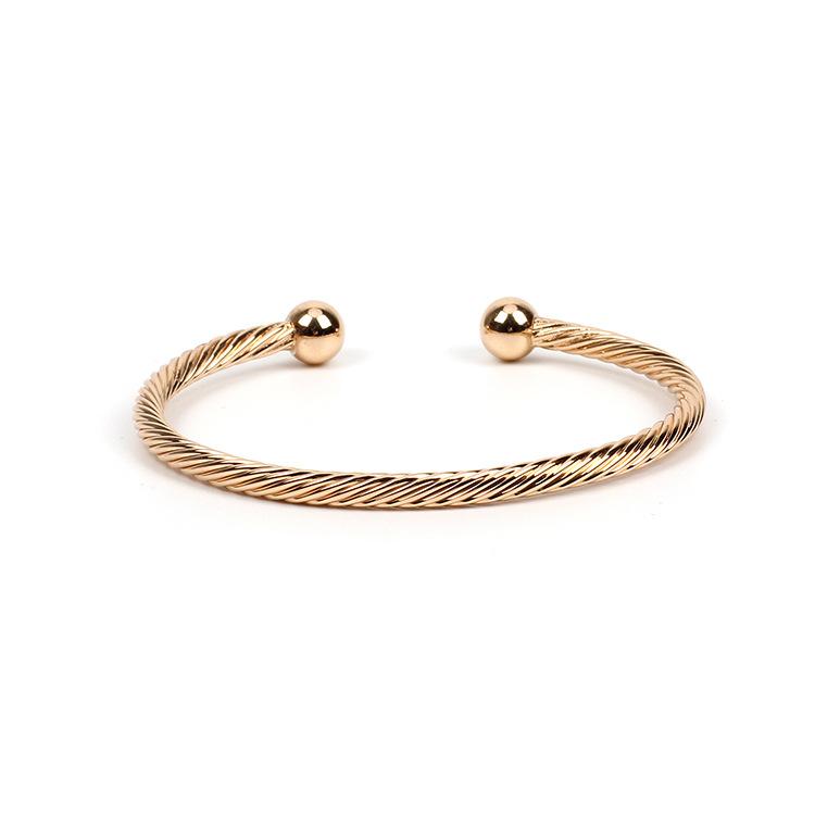 European and American jewelry, brass embossed open bracelet, personalized versatile bracelet retro trend