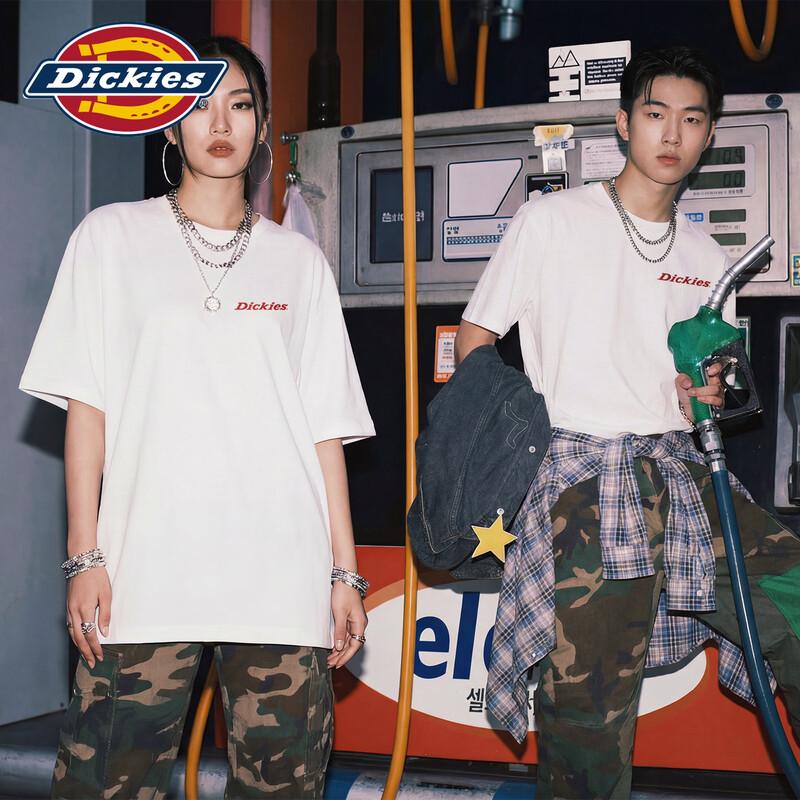 Dickies Men's American Retro Red Logo Print T-Shirt