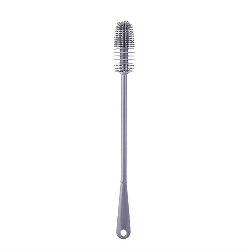 Silicone Long-Handle Bottle and Gap Cleaning Brush for Household Use