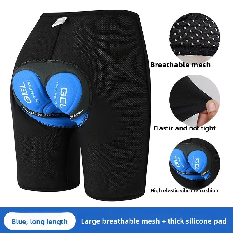 

Cycling Underwear With Moisturewicking Material And Enhanced Cushion For Mountain Biking Enthusiasts Blue Long,M