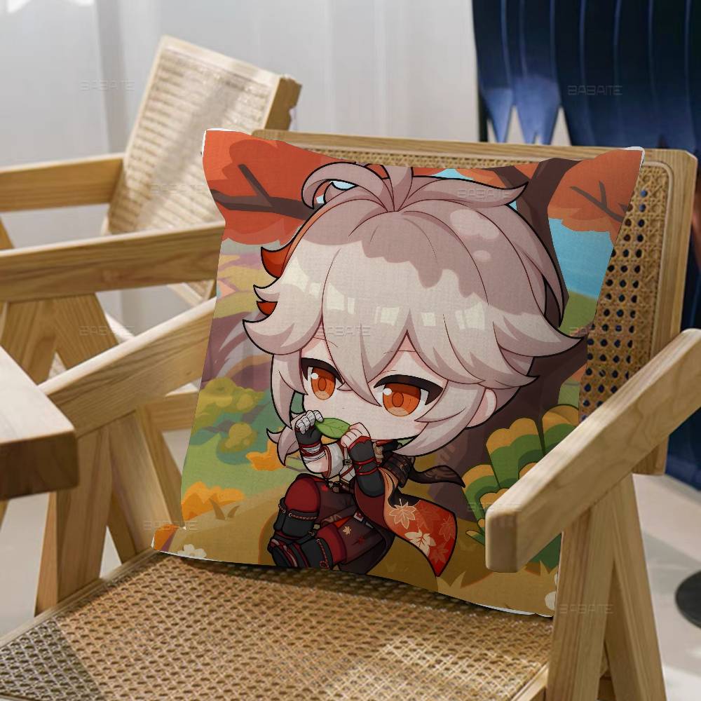 Kaedehara Kazuha Genshin Impact Pillow Cover Sofa Cushion Cover Home Room Decoration Children Gift