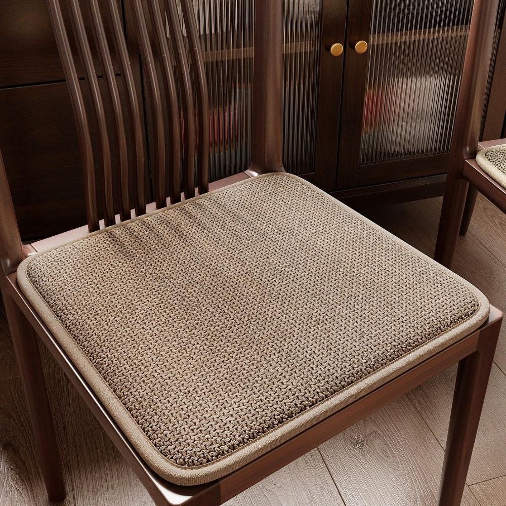 Memory Foam Chair Cushion Thick 1.5cm Chair Mat Comfortable Linen Fabric Seat Pad Dining Chair