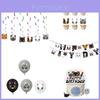 Cute Black And White Cat Birthday Party Supplies Set Cake Topper Flag Balloons And Hanging Decorations Included!