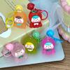 Kawaii Fruit Strawberry Orange Durian Resin Keychain Pendant Crafts Cute Doll Keychain Backpack Decoration Accessories Gifts