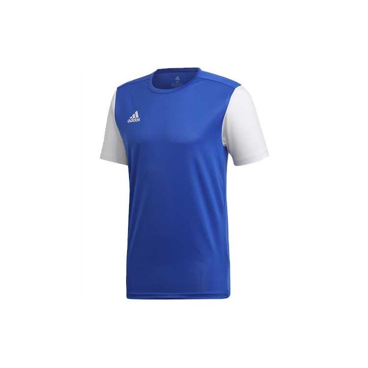 adidas T Shirts Men's Blue White Crew Neck Moderate Straight Fit DP3231